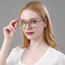 REAVEE 2 Pack Oversized Reading Glasses for Women Men Blue Light Blocking, Ladies Stylish Retro Square Large Computer Readers (Red/Coffee 2.25x)