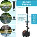 AquaMiracle Submersible Pond Fountain Pump 600GPH | Remote Controlled LED Lights | Outdoor Water Fountain Pump | 3 Fountain Patterns | for Small Ponds, Gardens, Water Feature, Bird Baths