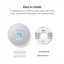Google Nest Thermostat - Smart Thermostat for Home - Programmable Wifi Thermostat - Snow