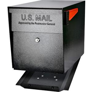 Mail Boss 7106 Curbside Steel Post Mount Security Locking Mailbox, Black, Extra Large, 21 in. D x 11.125 in. W x 13.75 in. H