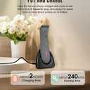 Body Trimmer for Men - Groin & Ball Shaver with Charging Dock - Constant Power No-Pull Electric Pubic Hair Clipper - 5-in-1 Guard Waterproof Body Groomer with LED Light, for Groin, Armpit & Body (Grey)