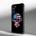CARLOCA Compatible with Samsung S23 Plus Case,American DJ Skull Samsung Galaxy S23 Plus Cases Graphic Design Shockproof Anti-Scratch Drop Protection Case
