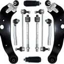 12 Pcs Suspension Kit Front Lower Control Arm Ball Joint Sway Bar Stabilizer Outer & Inner Tie Rod Bellows Replacement For Toyota Highlander/Venza and Lexus RX350/RX450h