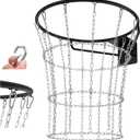 KingDolly Heavy Duty Chain Basketball Net, Rust-Proof Carbon Steel Metal Basketball Net Replacement with 12 Hooks for Tool-Free Quick Installation, Universal Fit for Outdoor/Indoor Basketball Hoops