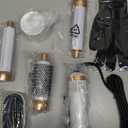 5 in 1 Blow Dryer Brush, Upgrade Hair Dryer Brush Air Curler Air Curling Wrap Styler, Detachable Hot Air Brush Negative Ion Curling Brush Iron, Hair Styling Tools for Drying Curling Straightening (White Gold)