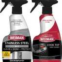 Weiman Stainless Steel Cleaner & Cooktop Daily Cleaner - 12 Ounce - Kitchen Appliance Cleaner Kit
