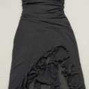  Maxi Dress Tube Top Ruched Split Thigh Formal Club Party Long Dresses M