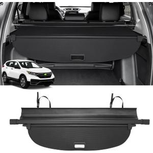 Powerty Retractable Cargo Cover for 2017-2022 Honda CRV-Canvas Texture Trunk Cover Privacy Screen Rear Security Shade for CR-V Accessories (Not for Honda HRV)