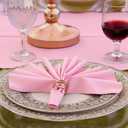 Pink Cloth Napkins Washable Set of 20-210GSM Heavy-Duty 20x20 Inch Solid Table Napkins Cloth in Bulk, Reusable Napkins with Hemmed Edges for Dinner, Holiday, Wedding, Party & Everyday Use