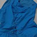 SHAPELLX Women One Piece Swimsuits Tummy Control Bathing Suits Push Up Slimming Swimwear with Built-in Bra V Neck (Large, Blue)