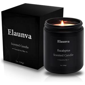 Eucalyptus Scented Candle 7oz (200g), Natural Soy Wax Aromatherapy, Spring Fresh Home Scent, Stress Relief, Spring Easter Home Decor Gift for Men and Women