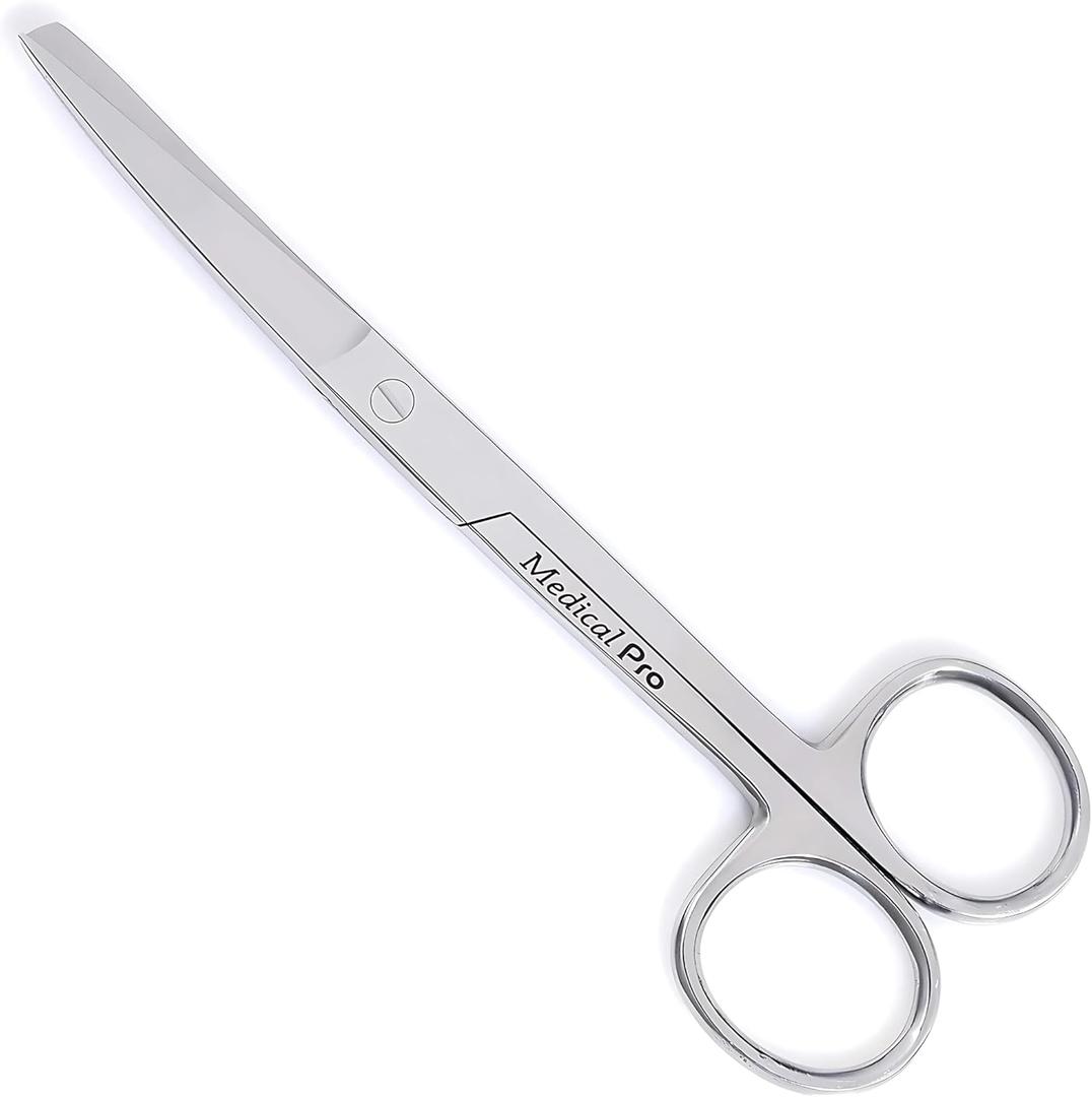 5.5” Surgical Shears – Stainless Steel Sharp/Blunt Tip with Tension Control & Comfort Grip – Multi-Purpose Operating Scissors, Medical Tool for Clinical, First Aid & Home Use – MP-0366 (1 Pc)