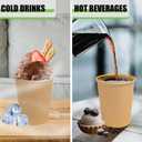 Lamosi 100 Count 12 oz Paper Cups, Disposable Kraft Paper Coffee Cups 12 Ounce for Hot/Cold Beverages, Water, Party, Picnic, Travel, Events