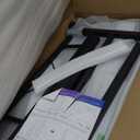 Klvied Small Standing Desk Adjustable Height for Sitting and Standing, Portable Laptop Table for Walking Pad (Black)