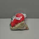 7Pack Christmas Red Costume Kids Girls Christmas Dress with Wig Long Blonde Braid with Red Beads Necklace Bow, Size 140