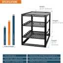 Tecmojo 16U Open Frame Network Rack for IT & AV Gear, AV Rack Floor Standing or Wall Mounted,with 2 PCS 1U Rack Shelves & Mounting Hardware,Network Rack for 19" Networking,Audio and Video Device