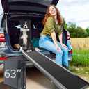 Dog Ramp for Cars SUV Truck-17.3x71in Heavy Duty Foldable Wide Outdoor Pet Stairs with Non-Slip Surface Portable Folding Design for Large Dogs Up to 250lbs (63" L x 17.3" W)