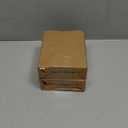 Qunclay 2 Pcs Vintage Picture Frames Antique Baroque Ornate Resin Rectangle Oval Photo Frames with Glass Front Tabletop and Wall Decor for Home Wedding Christmas Party Decor(Gold,2.3 x 3.5 Inches)