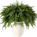 30Pcs 18'' Norfolk Pine Stems Realistic, Lifelike Christmas Greenery Pine Branches for DIY Wreaths, Vase Fillers, Indoor Outdoor Decor, Real Touch Christmas Decorations for Table, Mantle