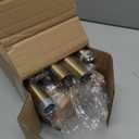 Warm Gold Curtain Rods for Windows 72 to144 Inch Brass Extra Long Heavy Duty Adjustable single 1" Diameter with vintage Brushed Bronze Metal Finials Antique for Living Room Bedroom Farmhouse Kitchen