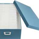 Novelinks Photo Case 4" x 6" Photo Storage Box, 10 Inner Picture Storage Containers & Photo Organizer Cases, Portable Photo Craft Keeper for Photos, Crafts, Cards (Sky Blue, 2Pack)