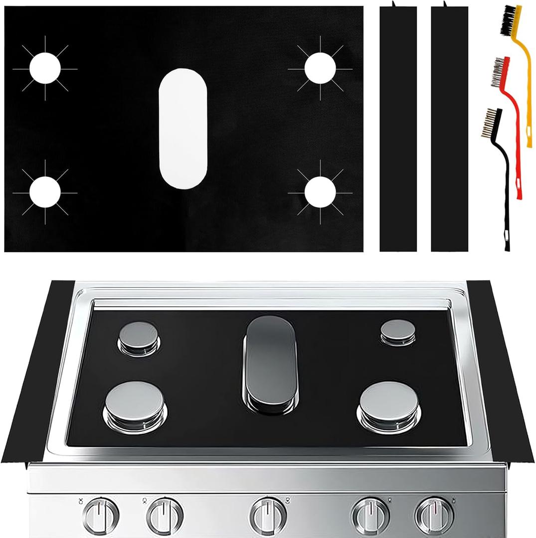 Stove Burner Covers - DIY Gas Stove Protectors for Samsung LG Gas Range, Reusable Gas Top Stove Covers, Non-Stick Stove Liner, Stove Guard Protectors Fast Clean Liners for Kitchen/Cooking (stove cover 24.3"*16.3")