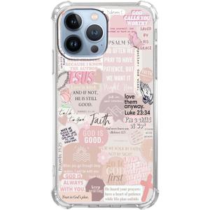Case for iPhone 13 Pro with Christian Design,Jesus Bible Verse Christian Quotes Collage,Soft TPU Bumper Case for iPhone 13 Pro,#7