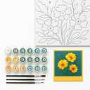 EnLvYY Paint by Numbers Kit for Adults 16x20in, DIY Acrylic Painting on Canvas, Halloween Pumpkin Scene with Haunted House, Full Moon and Bats, Unframed Beginner Wall Art, Gift for Friends and Family