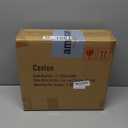 COVLON Drink Table, Carved Table Top Martini Table, Small Side Table, Weighted Base Pedestal Table for Living Room, Bedroom, Bathroom, Brown