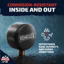 Vehiclex Keyed-Alike Puck Lock Set – Hidden-Shackle Security with Steel Pin – Weather-Resistant Aluminum Body & Brass Core – for Trailers, Sheds & Gates – 3 Pack, Black