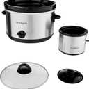 Crock-Pot 7 Quart Oval Manual Slow Cooker, Stainless Steel (SCV700-S-BR), Versatile Cookware for Large Families or Entertaining