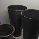 Kante Tall Round Planter Set of 2, 29" H Large Decorative Planter Pots for Outdoor Indoor Garden Patio Front Porch (Black)