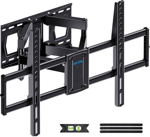 USX STAR Full Motion TV Wall Mount for 37-85 Inch TVs Mounts Up to 132lbs, Fit 16" Wood Stud, Max VESA 600x400mm, Swivel and Tilt Articulating Wall Mount TV Bracket,Fit Most 55+ 65 70 75 inch TVs