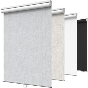 GENIMO Cordless Blackout Roller Shades, 40" W X 72" H, Light Grey