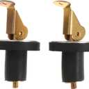 Boat Plug 1/2Inch Brass Boat Drain Plug Snap Handle Plug Deck Plug for Boat Marine (1/2inch-2)
