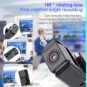 Aprilboy 1080P HD Mini Body Camera, Small POV Cam with 4HR Battery and Night Vision Wearable Security Cam with Motion Detection,Loop Recording Body Cam for Meeting, Guard, Personal Recording