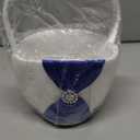 Satin and artificial crystal jewelry to decorate the wedding flower girl basket (Blue)