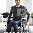 GDZN Wheelchair & Electric Wheelchairs Tablet Holder for Wheelchairs Pole 0.5"2.1" in Diameter, 360 Adjustable iPad Clamp Fits 4.7"15.6" Tablets, Gooseneck Aluminum Arm, Foldable Design, Anti-Slip