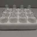 Kingrol 12 Pack Mini Glass Bud Vases, Small Clear Flower Vases for Single Stems, 4.9 Inch Vintage Embossed Bottles for Home Shelf, Bathroom & Desk Decor