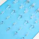 2 x AIEX 125pcs Push Pins Set, Including Clear Plastic Push Pin Hooks, Decorative Thumb Tacks with Stainless Steel Points for Cork Board Bulletin Board Office Wall (5 Styles) (Transparent)