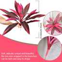 Artificial Tropical Plant UV Resistant Large Faux Plants Outdoor Fake Boston Ferns Potted Plants Realistic Agave Plastic Hostas Greenery Patio Outside Shrubs Flower Grass Front Porch Decor (2, Purple)