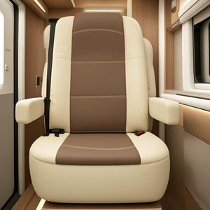 BeadChica 2 Pack RV Seat Covers for Captains Chairs,Motorhome Seat Covers for Class-A RV Seat with Arm Rest Covers (Brown)