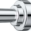 TEECK Shower Curtain Rod, 32-68 inch Adjustable Spring Tension Curtain Rod, Never Rust Anti-Slip Shower Curtain Rod for Bathroom, No Drilling, Never Collapse, Easy to Use, Silver