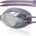 Unisex Swipe Swimming Goggles for Men & Women Anti-Fog,UV Technology Dual Strap No Leakage swim goggles (Lavender Purple)