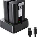 PUJIMAX 7200mAh Replacement Battery for Ring Video Doorbell, Rechargeable Camera Battery with Charger, Compatible with Video Doorbell 2/3/3 Plus/4, Stick Up Cam, Spotlight Cam, 2 Pack