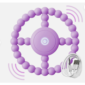 Vibrating Sensory Chew Toy – Baby Teether for 612 818 Months, Autism Sensory Toys for Kids, Toddler Travel Essential & 12 Year Old Christmas Boys Girls Gift Idea (Purple)
