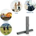 Aluminum Toothbrush Travel Case, Portable Travel Toothbrush Holder, Durable Manual Toothbrush Box Container for Traveling, Bathroom, Camping, Business Trip-Gray Blue (1 Pack)