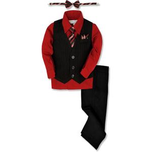 Pinstripe Boys Formal Dresswear Vest Set 10
