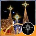 36'' Christmas Star of Bethlehem LED Star Hanging Lights Nativity Holy Family Light for Door Window Porch Wall Decoration Plug Operated Lighted Hanging Tree Topper(White, Warm Light)