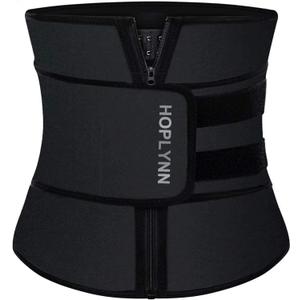 HOPLYNN Neoprene Sweat Waist Trainer Corset Trimmer Shaper Belt for Women (X-Large, Black)